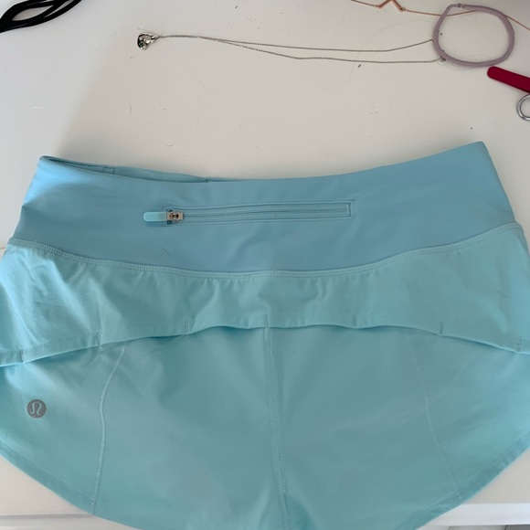 last chance!!! NWT lulu blue glow speed up shorts - Picture 2 of 6